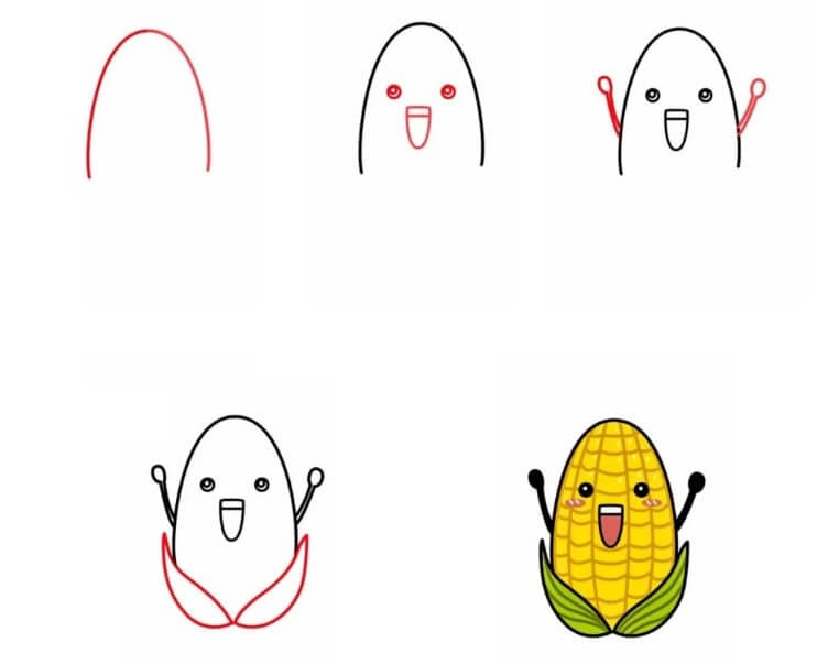 Dibujos de Un Maíz Animado