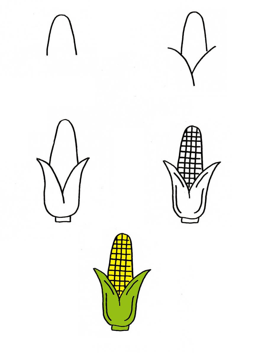 Dibujos de Un Maíz - Idea 10