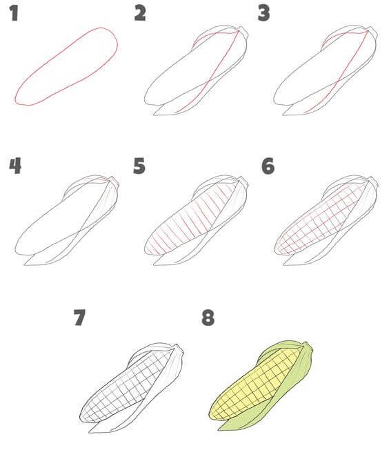 Dibujos de Un Maíz - Idea 11