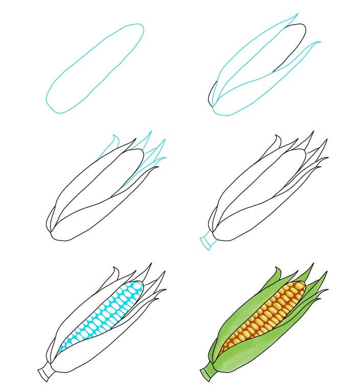 Dibujos de Un Maíz - Idea 16