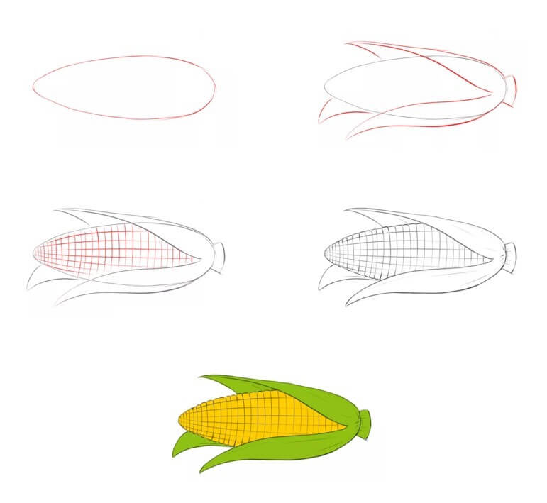 Dibujos de Un Maíz - Idea 18