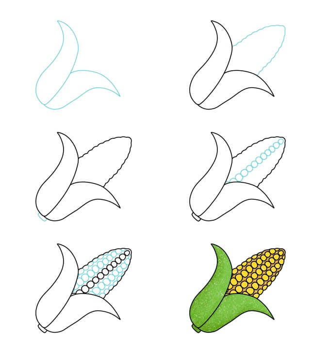 Dibujos de Un Maíz - Idea 20