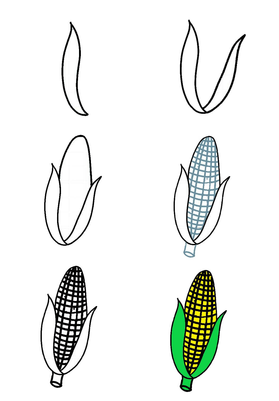 Dibujos de Un Maíz - Idea 7