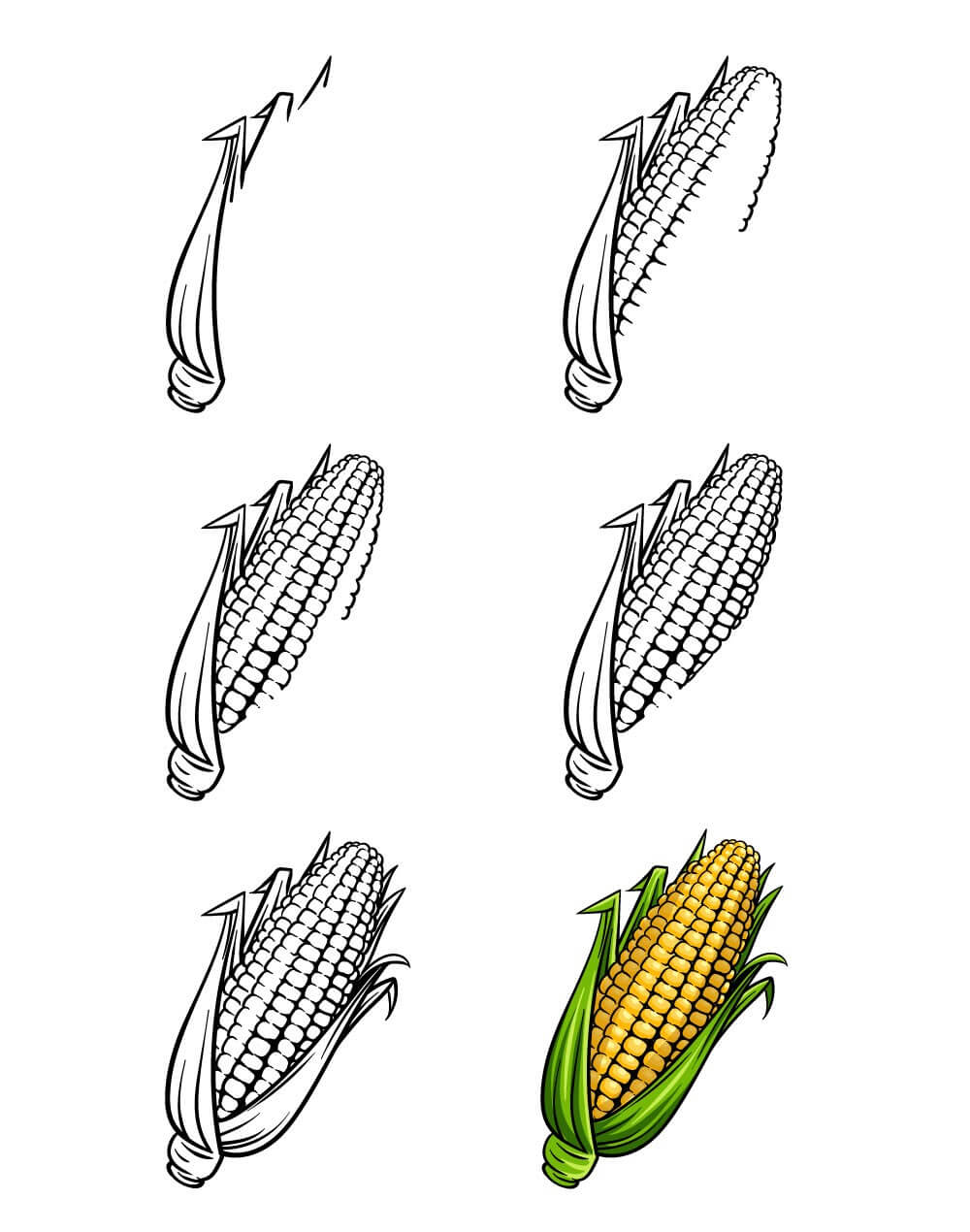 Dibujos de Un Maíz - Idea 9