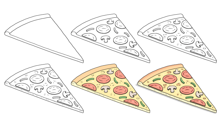 Dibujos de Pizza clásica