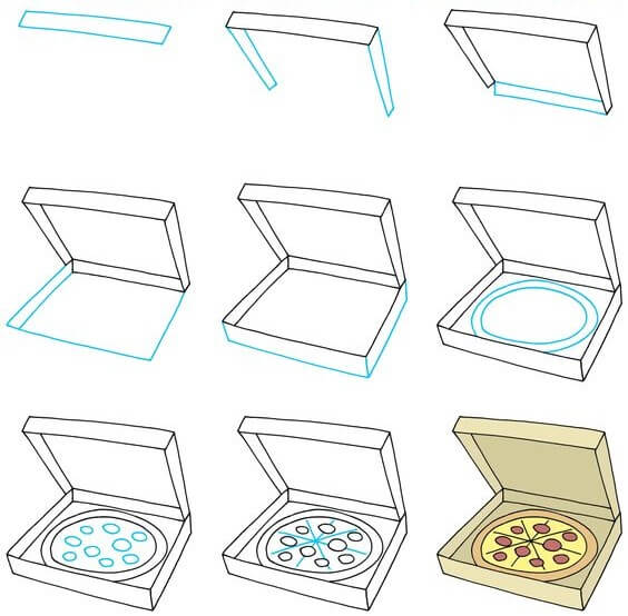Dibujos de Pizza con aceitunas