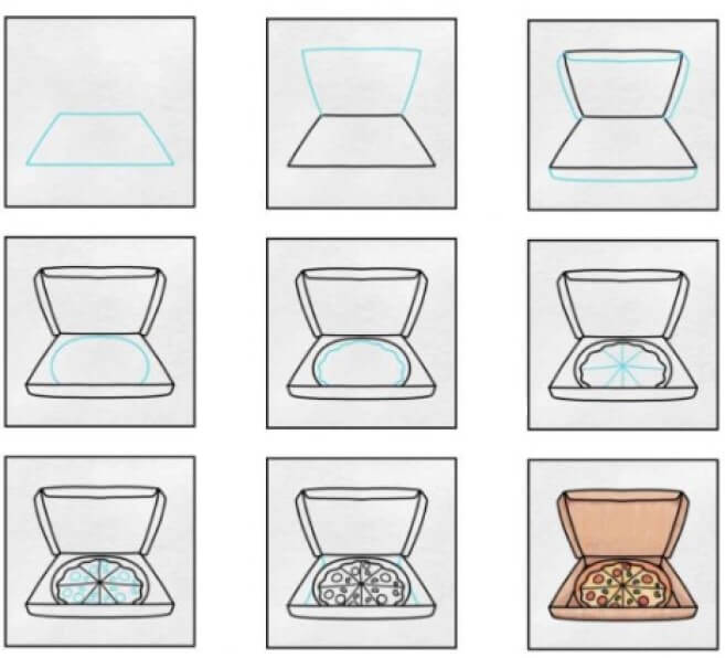 Dibujos de Pizza con salami