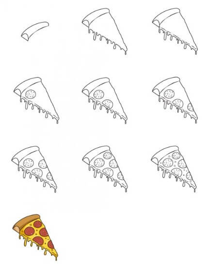 Dibujos de Pizza con tocino