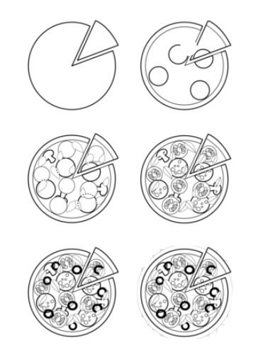 Dibujos de Pizza crujiente