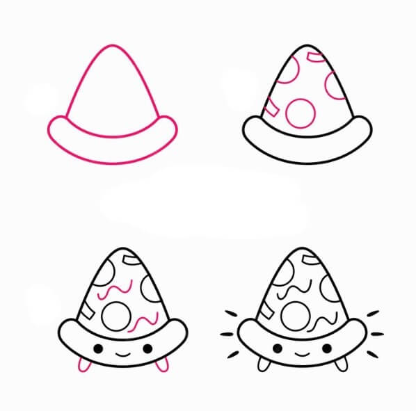 Dibujos de Pizza de jamón