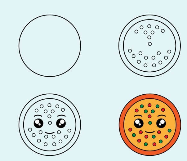 Dibujos de Pizza de queso