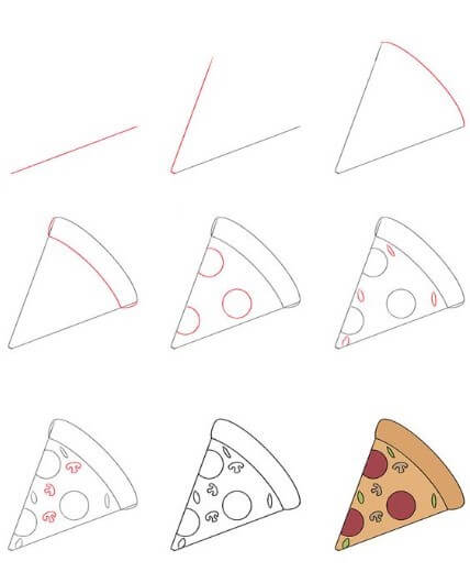 Dibujos de Pizza deliciosa