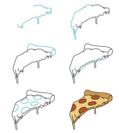 Dibujos de Pizza vegetariana